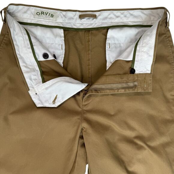 Orvis Hunting Pants Mens 36x32 Camel Tan 100% Cotton Canvas Field Hiking Outdoor - Picture 12 of 12